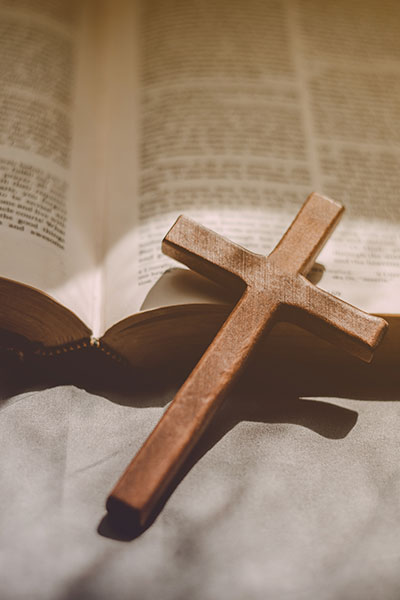 Cross On Bible Cross On Bible