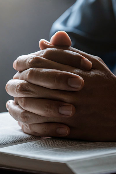 Praying Hands On Bible Praying Hands On Bible